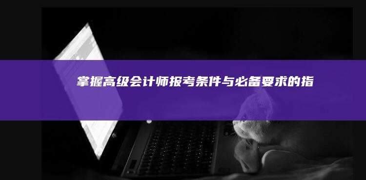 掌握高级会计师报考条件与必备要求的指南